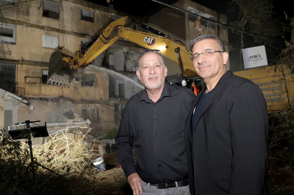 אירוע הריסה במתחם פינוי בינוי ההסתדרות בגבעתיים // צילום: רונן טופלברג