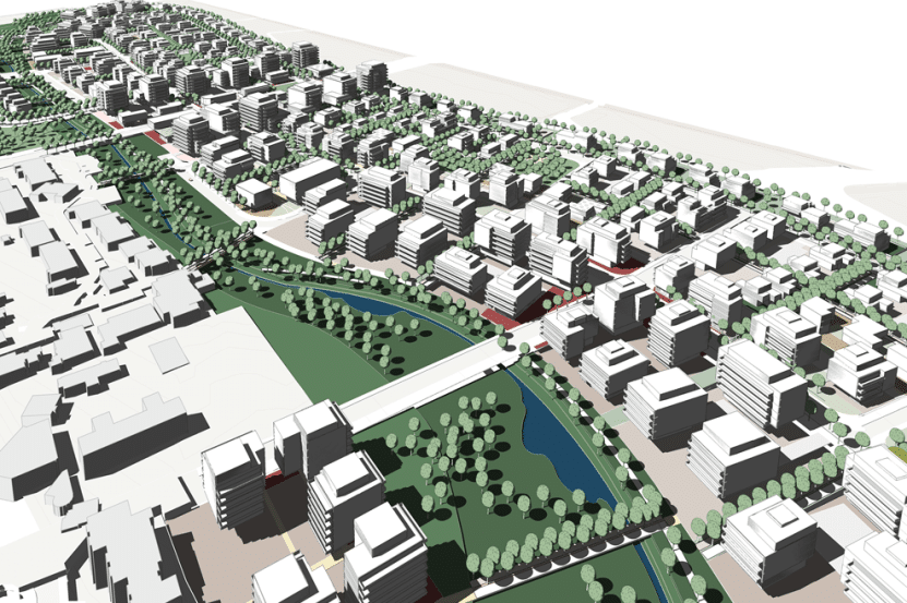 השכונה המערבית בבית שאן // הדמיה: משרד ReThink Architects