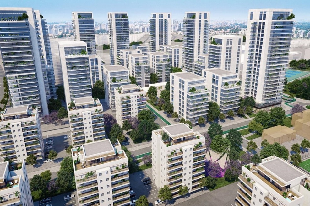 הדמייה: פרויקט פרויקט התחדשות שכונת בן גוריון רמלה, // הדמייה: AA סטודיו