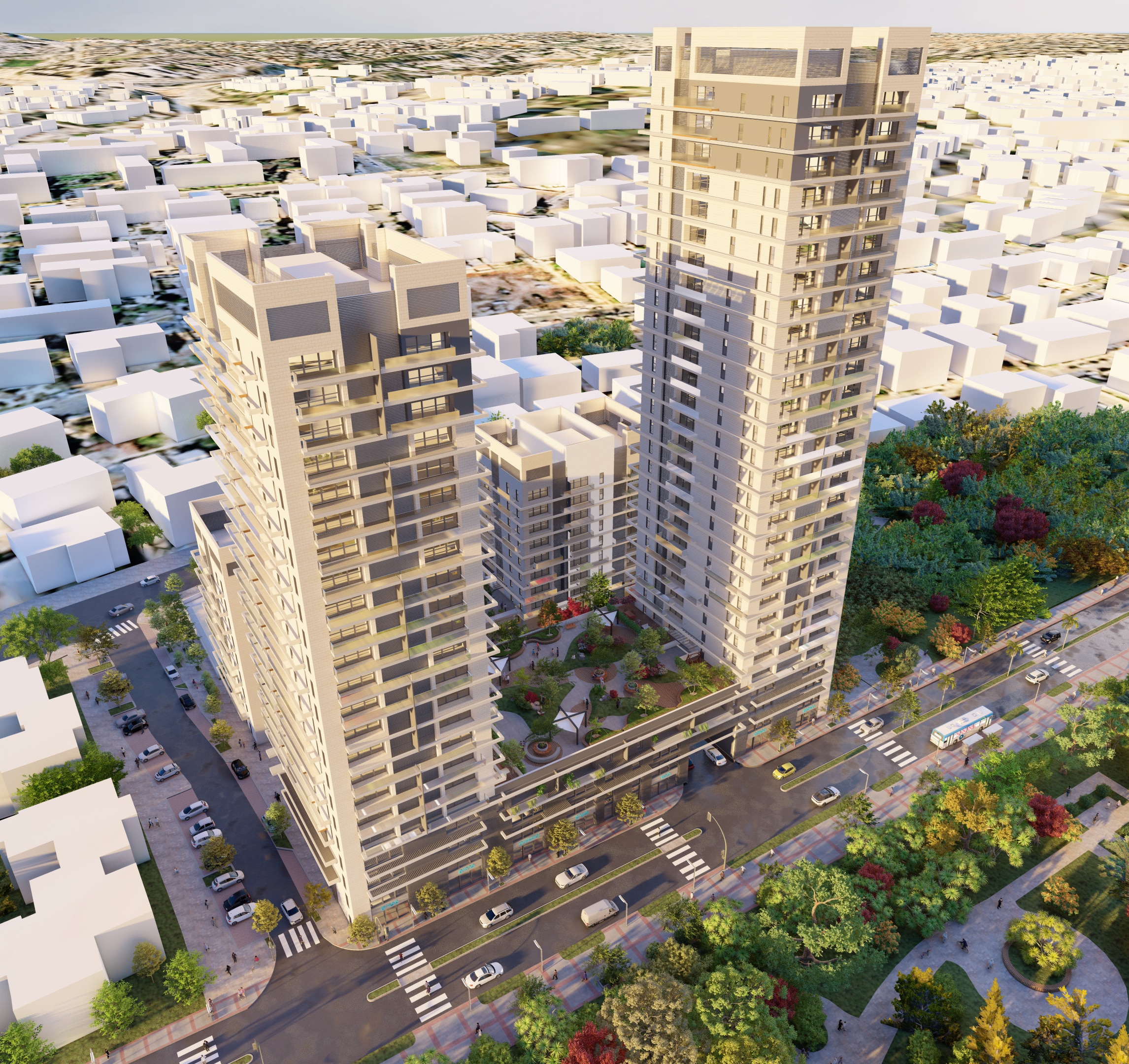 גוננים ירושלים // הדמיה: משרד רונה כהן אדריכלים