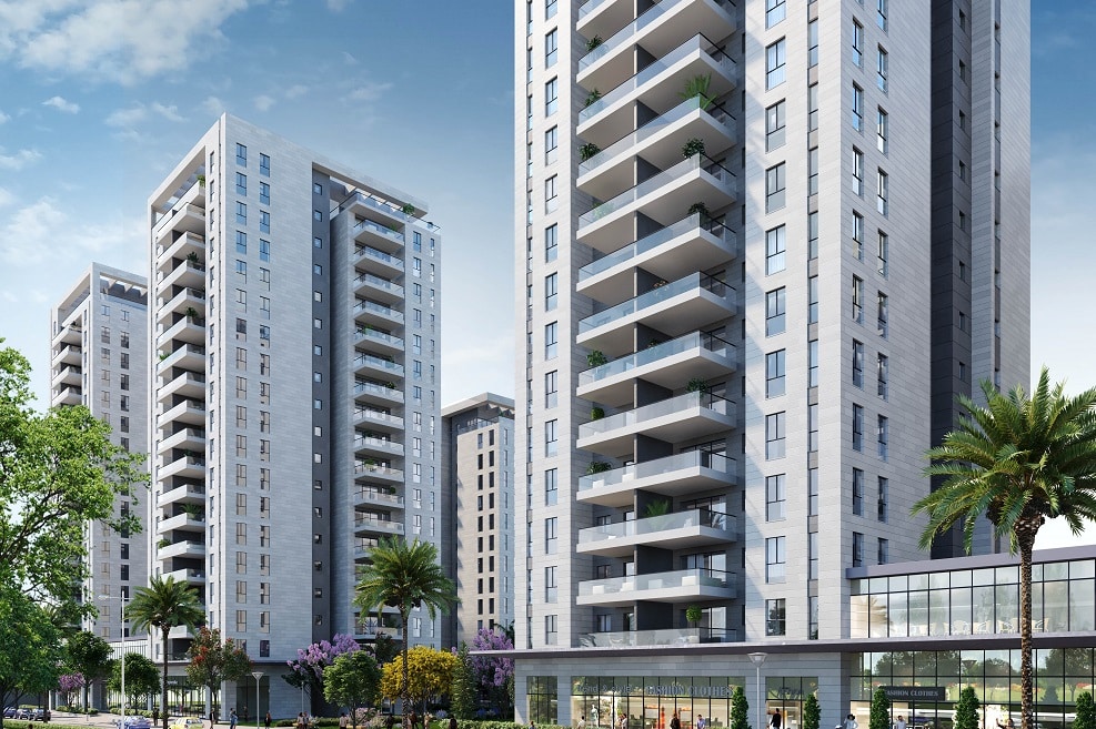 מתחם דואני פינת העצמאות, יבנה // מתכנן: רן בלנדר אדריכלים // הדמיה: איי איי סטודיו