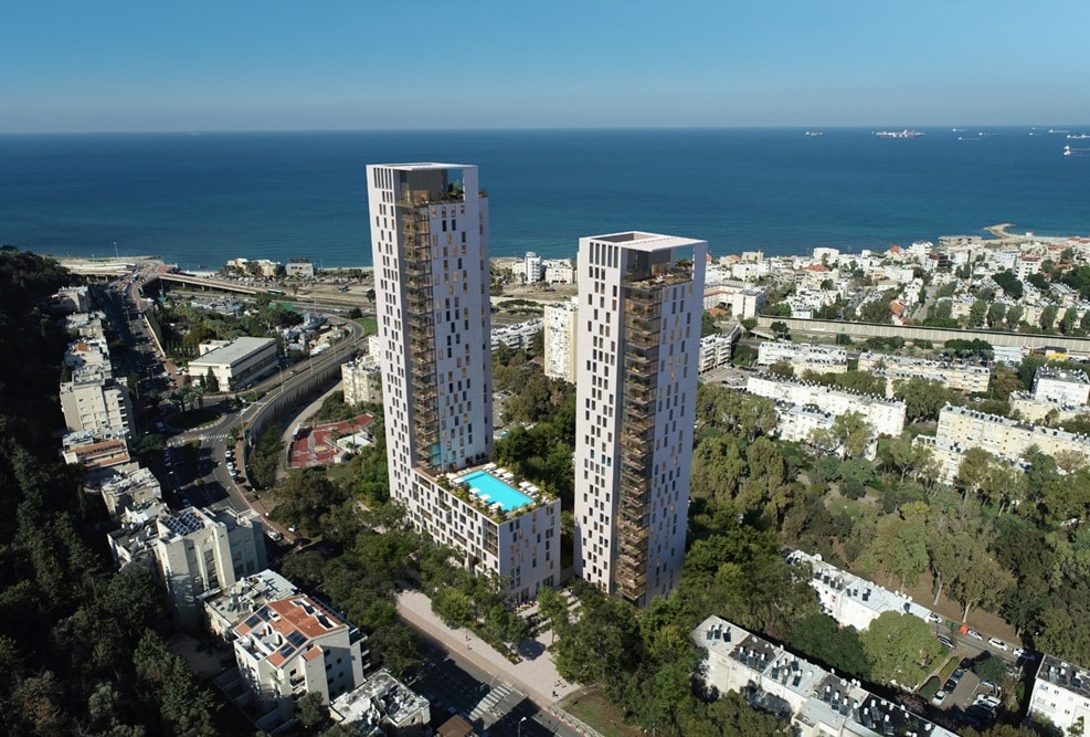 פרויקט התחדשות קרית אליעזר חיפה, מתחם 16 // הדמייה: משה צור אדריכלים