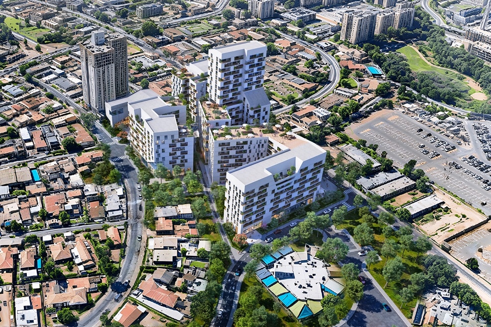 מתחם טאובל בשכונה ג' בבאר שבע // הדמיה: פיק אדריכלים