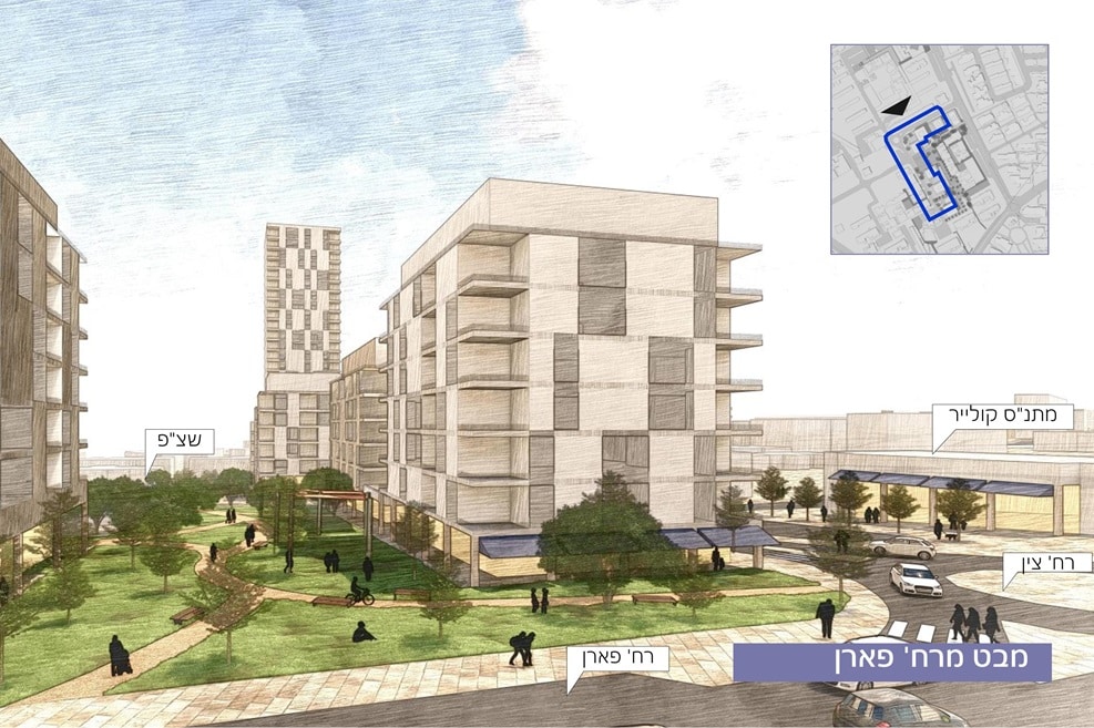 מתחם התחדשות עירונית בערבה // הדמיה: ארי כהן משרד אדריכלים
