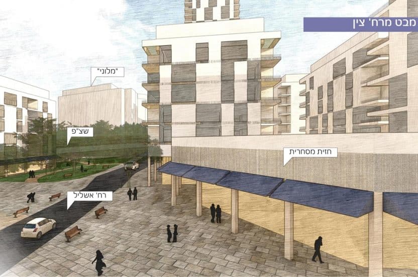 מתחם התחדשות עירונית בערבה // הדמיה: ארי כהן משרד אדריכלים