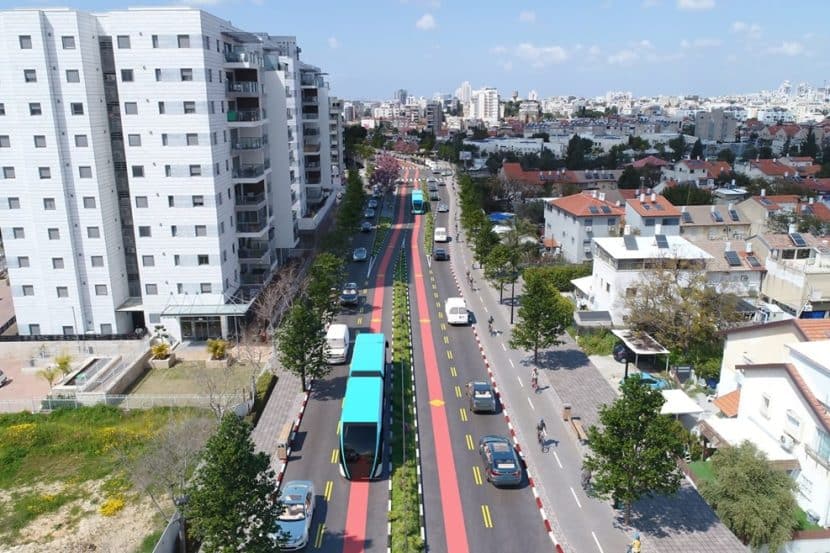 הקו הכחול, רחוב הרצל // הדמיה: עדי בואנו ארקאפאקט