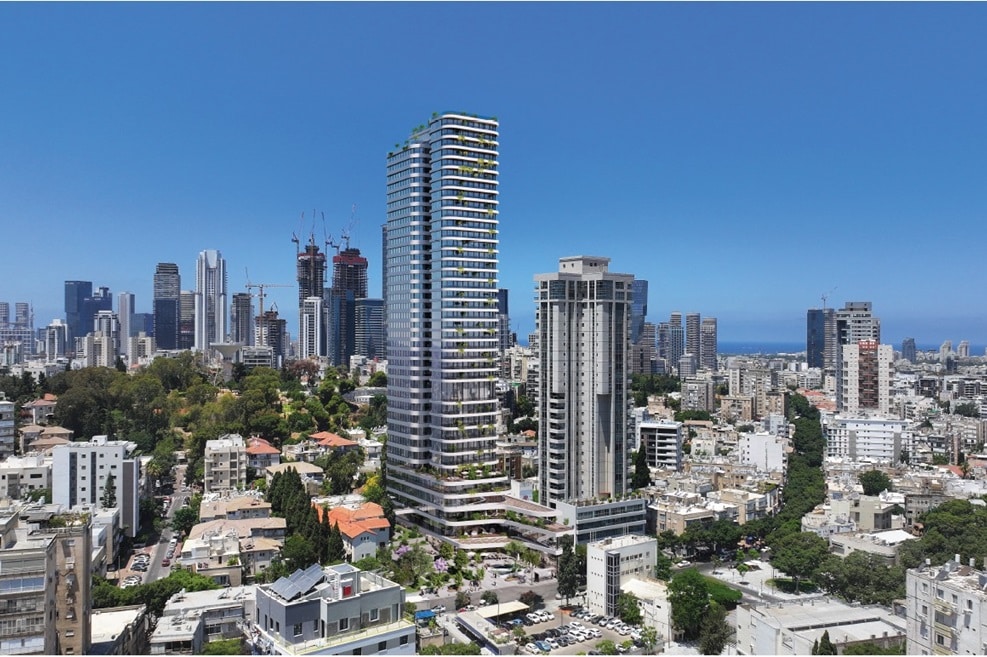 הפרויקט ברמת גן // הדמייה: מילוסלבסקי אדריכלים