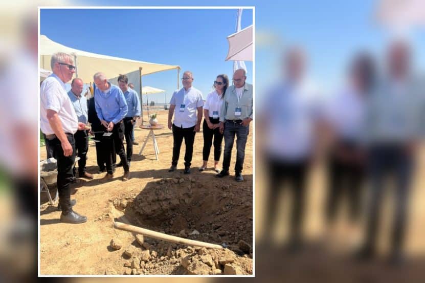 טקס הנחת אבן פינה עידן הנגב // צילום: צבי תקשורת