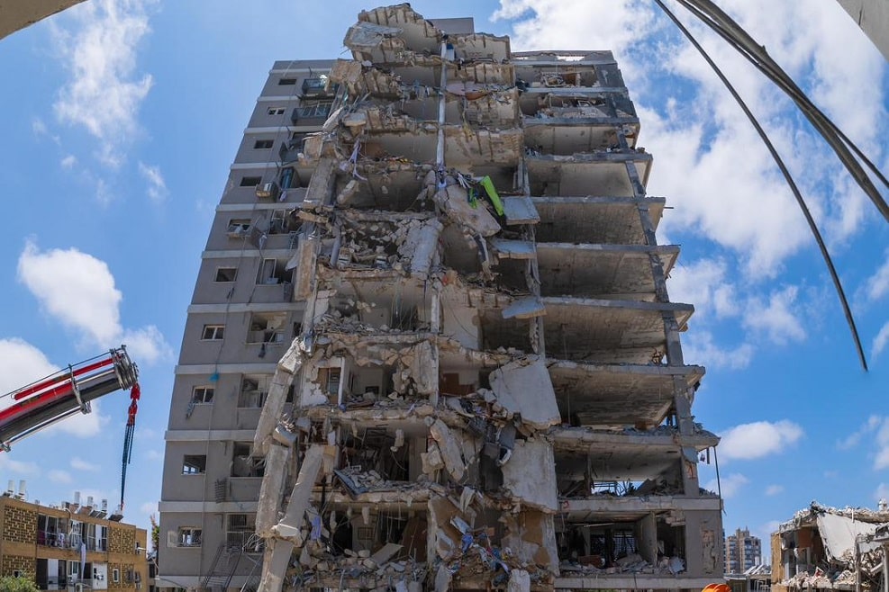 אילוסטרציה. בניינים שנפגעו במלחמת עם כלביא // צילום: עיריית בת ים