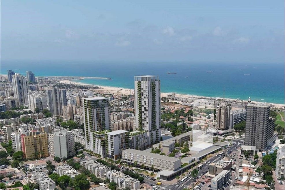 תכנית התחדשות עירונית במרכז א' אשדוד// הדמייה: גיל מיניסטר אדריכלים