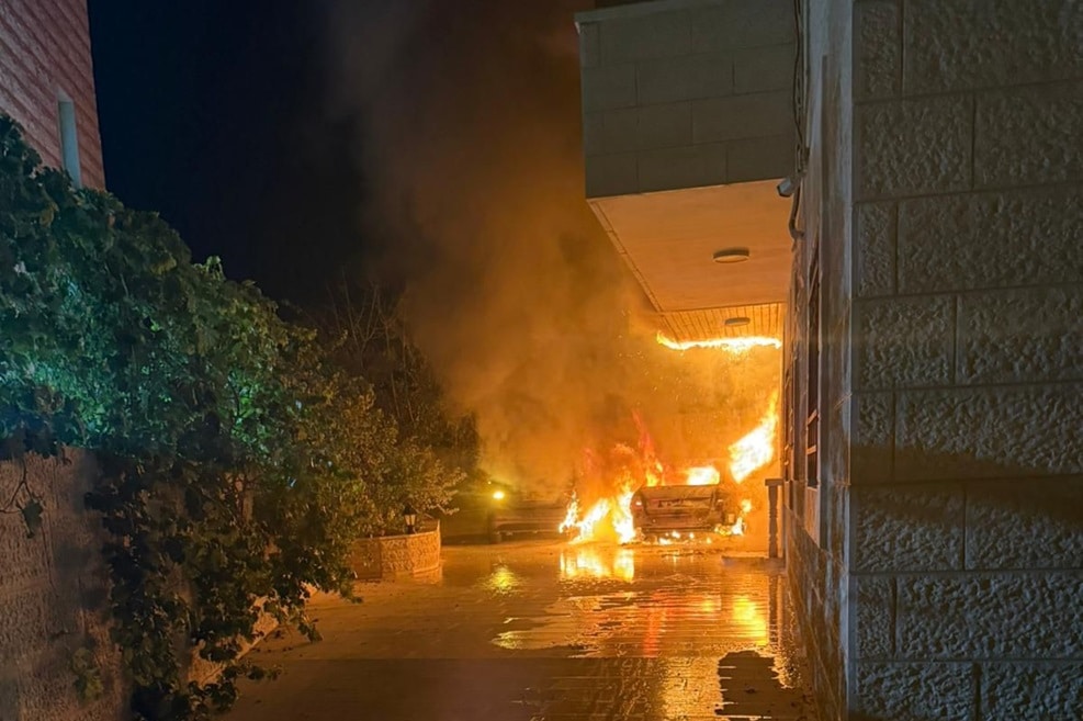 הצתות באבו גוש // צילום: מועצת אבו גוש