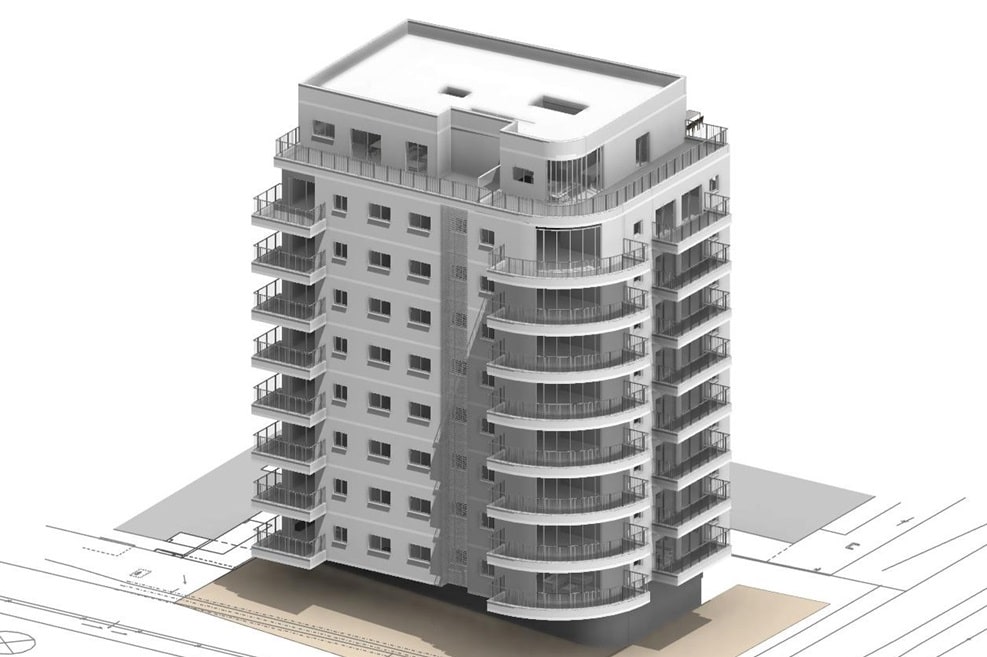 פרויקט תמ"א 38/2 בפתח תקווה // הדמיה: טלמה אדריכלים