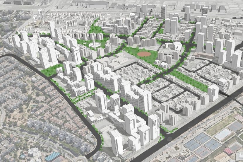 תוכנית המתאר המקומית להתחדשות עירונית בשכונת קריית נורדאו בנתניה // הדמיה: משרד אירית צרף נתניהו אדריכלות ובינוי ערים