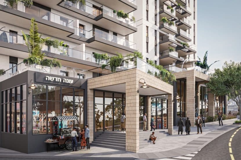 שדרות בן גוריון בשכונת רמת משה // הדמיה: א-ב אדריכלים