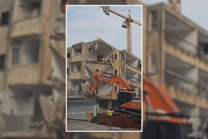 הריסת בניין קלאוזנר 16 רעננה // צילום: באדיבות ינוב