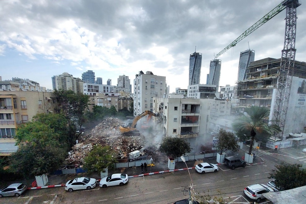 הריסה ברחוב רמז 38-40 ברובע 4 בתל אביב // יח"צ
