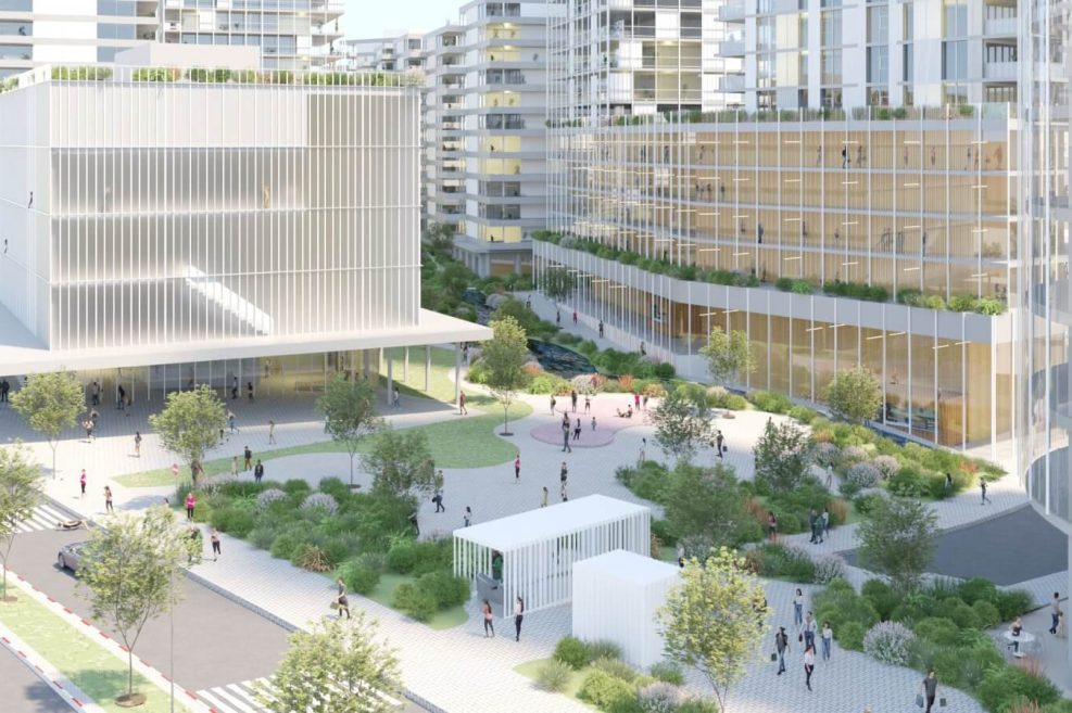 תוכנית תחנת המטרו נגה בגבעתיים // הדמיה: גוטמן אסיף אדריכלים