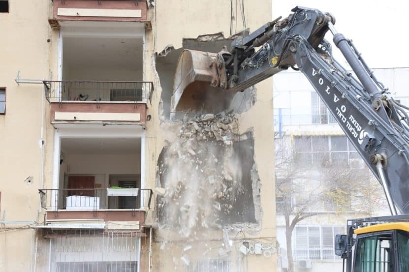 אירוע הריסה פרויקט 'לב בבלי' בתל אביב // צילום: חן גלילי