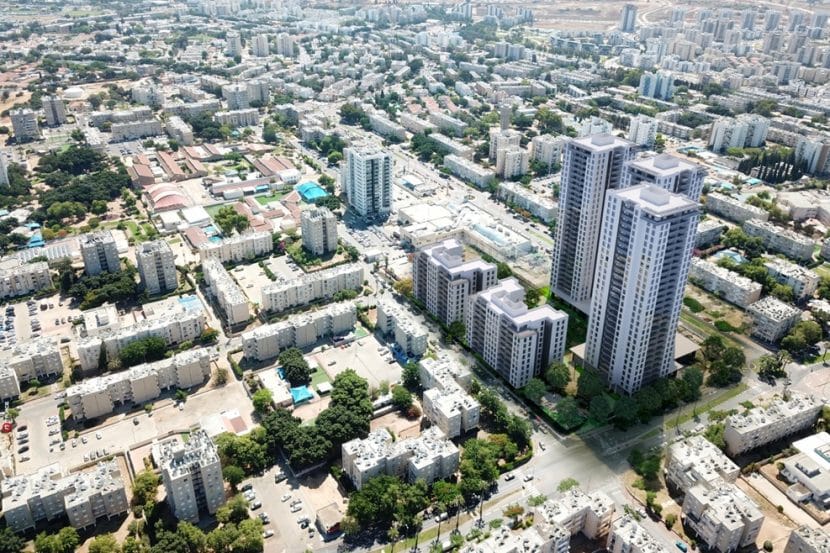 שכונת נווה אלונים (שפירא) אשקלון// הדמיה: אנטיירס הדמיה אדריכלית